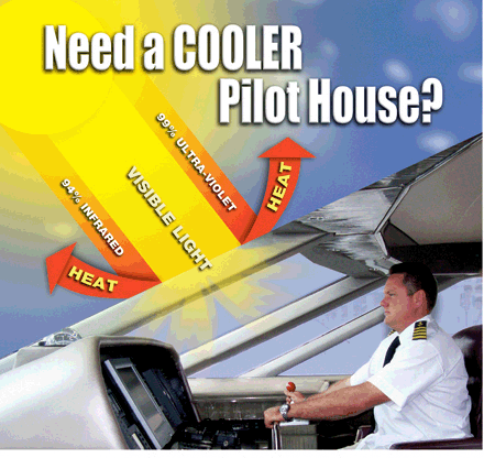 V-KOOL keeps heat out of the pilot house